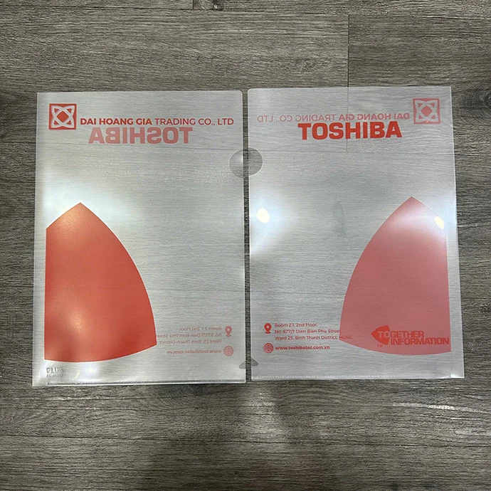 BÌA LÁ NHỰA TRONG IN LOGO THEO YÊU CẦU