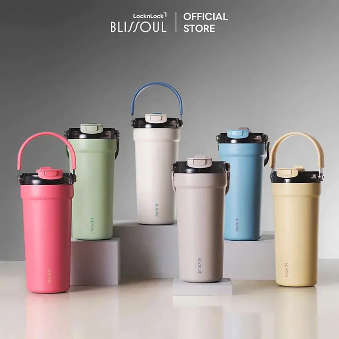 BÌNH GIỮ NHIỆT LOCKNLOCK BLISSOUL CAFE CERAMIC TUMBLER LHC4440 KHẮC LOGO THEO YÊU CẦU