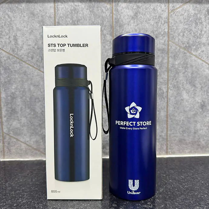 BÌNH GIỮ NHIỆT LOCK&LOCK VACCUM BOTTLE 800ML IN LOGO THEO YÊU CẦU - LHC6180