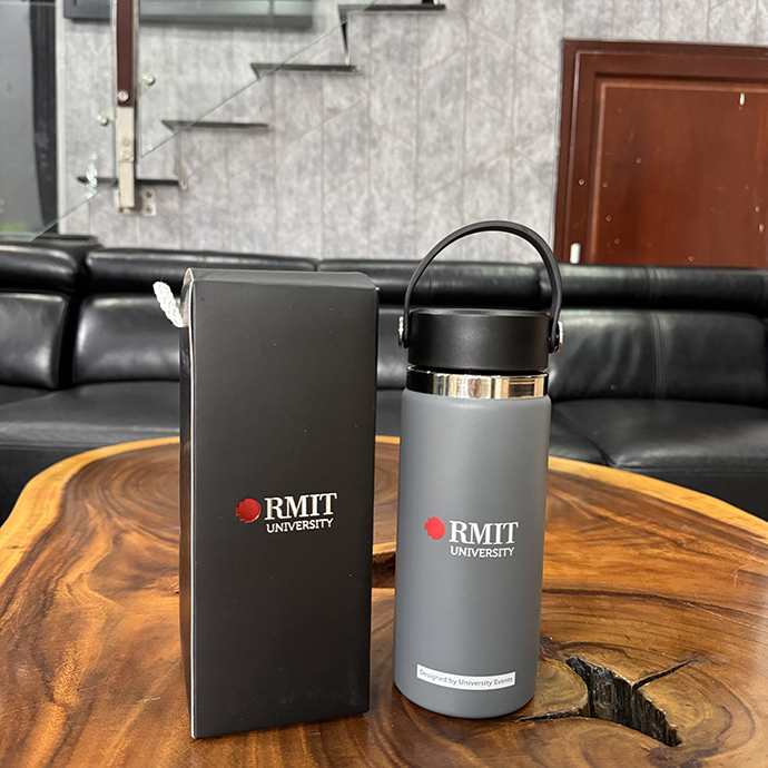 BÌNH GIỮ NHIỆT CÓ QUAI XÁCH IN LOGO RMIT