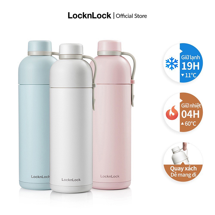 BÌNH GIỮ NHIỆT LOCK&LOCK LHC4267PIK BELT BOTTLE 490ML