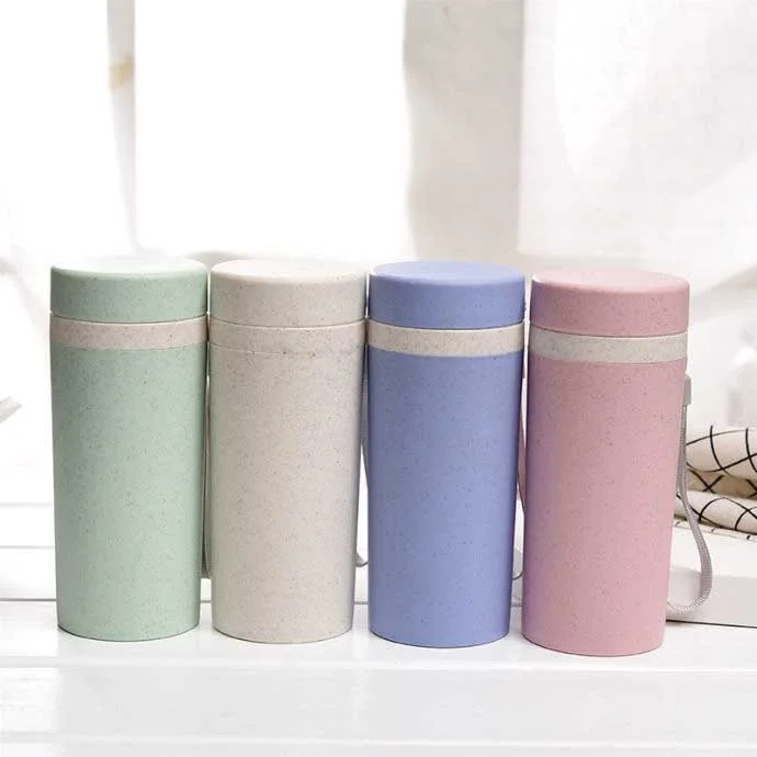 BÌNH NƯỚC NHỰA LÚA MẠCH 400ML - IN ẤN LOGO THEO YÊU CẦU