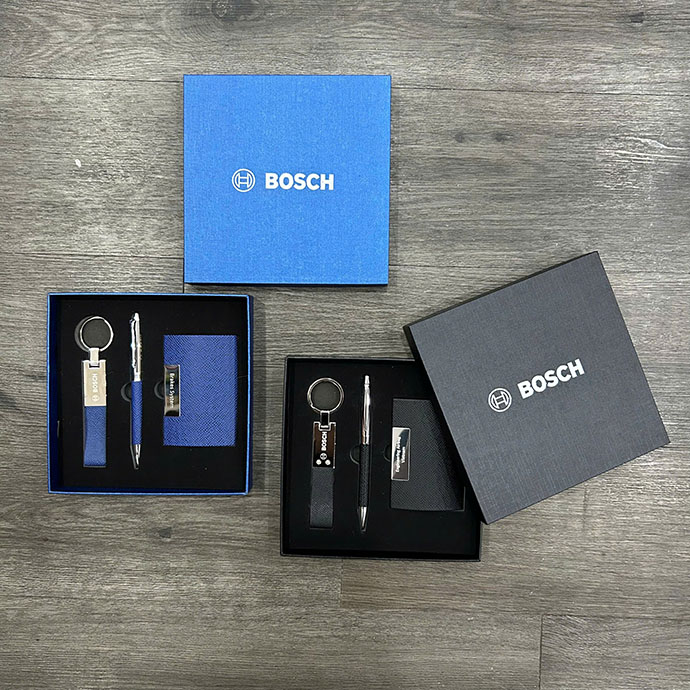 BỘ QUÀ TẶNG DOANH NGHIỆP CAO CẤP – HỘP NAMECARD, BÚT KÝ, MÓC KHÓA SANG TRỌNG