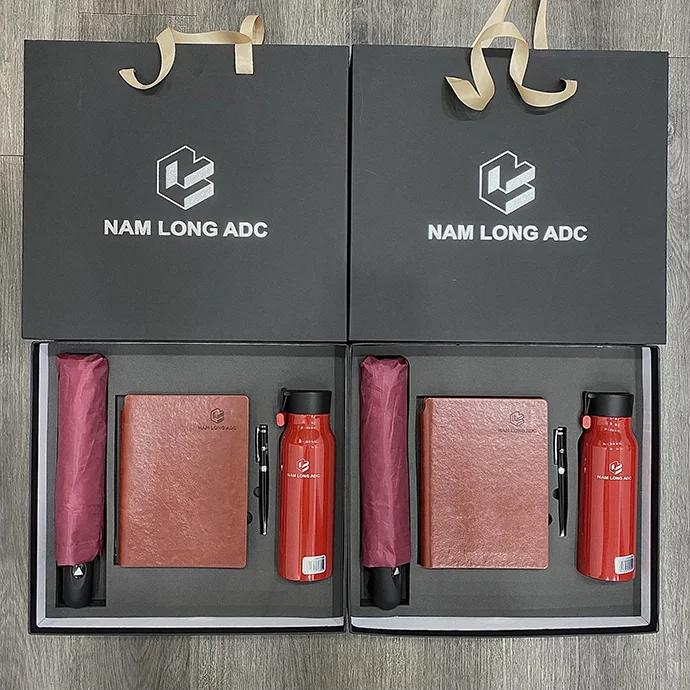 BỘ QUÀ TẶNG SỔ TAY CAO CẤP IN LOGO NAM LONG