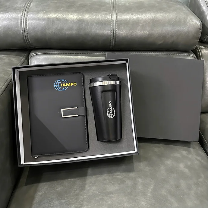 BỘ QUÀ TẶNG DOANH NGHIỆP SỔ TA VÀ BÌNH NƯỚC IN LOGO