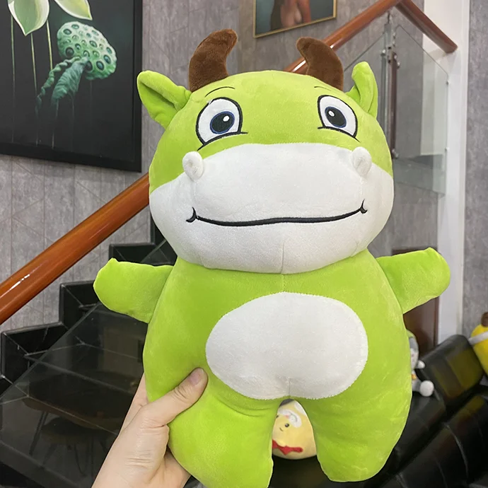 GỐI HÌNH TRÂU THÊU LOGO