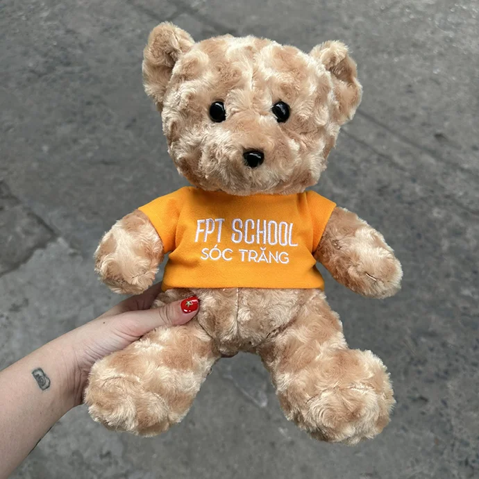 GẤU BÔNG IN LOGO - GẤU TEDDY QUÀ TẶNG TỐT NGHIỆP