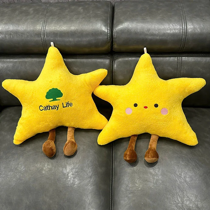 GỐI BÔNG HÌNH NGÔI SAO THÊU LOGO THEO YÊU CẦU - QUÀ TẶNG DOANH NGHIỆP DỄ THƯƠNG