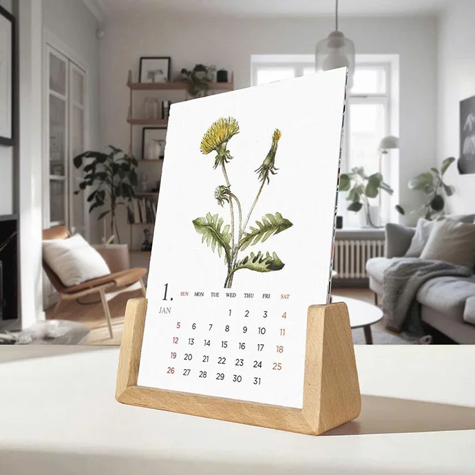 LỊCH ĐỂ BÀN GỖ CAO CẤP - TỐI GIẢN, SANG TRỌNG IN LOGO THEO YÊU CẦU