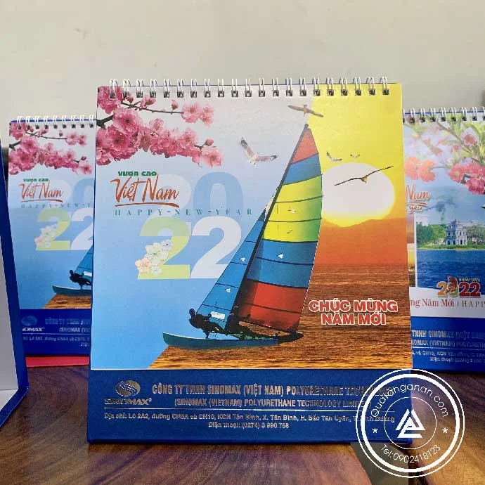 NHẬN SẢN XUẤT LỊCH ĐỂ BÀN THEO YÊU CẦU - LỊCH ĐỂ BÀN IN LOGO SINOMAX