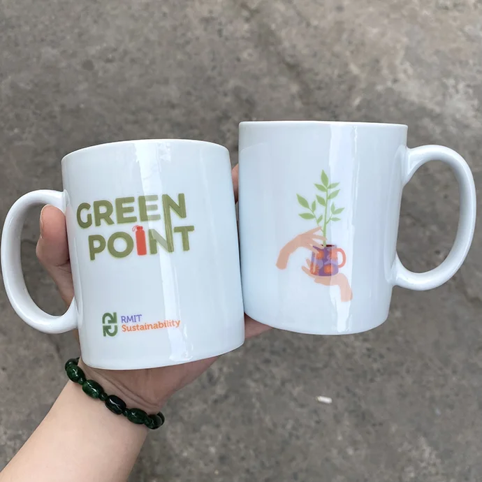 LY SỨ RMIT IN CHUYỂN NHIỆT - LY SỨ IN LOGO THEO YÊU CẦU