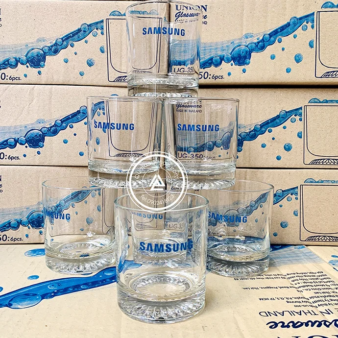 LY THỦY TINH UNION UG350 IN LOGO THEO YÊU CẦU