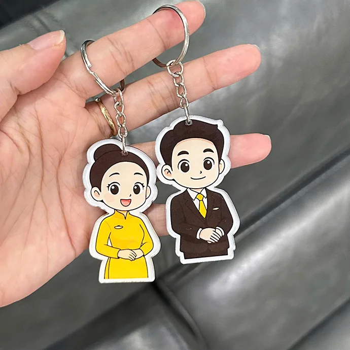 MÓC KHÓA NHỰA MICA ION LOGO THEO YÊU CẦU