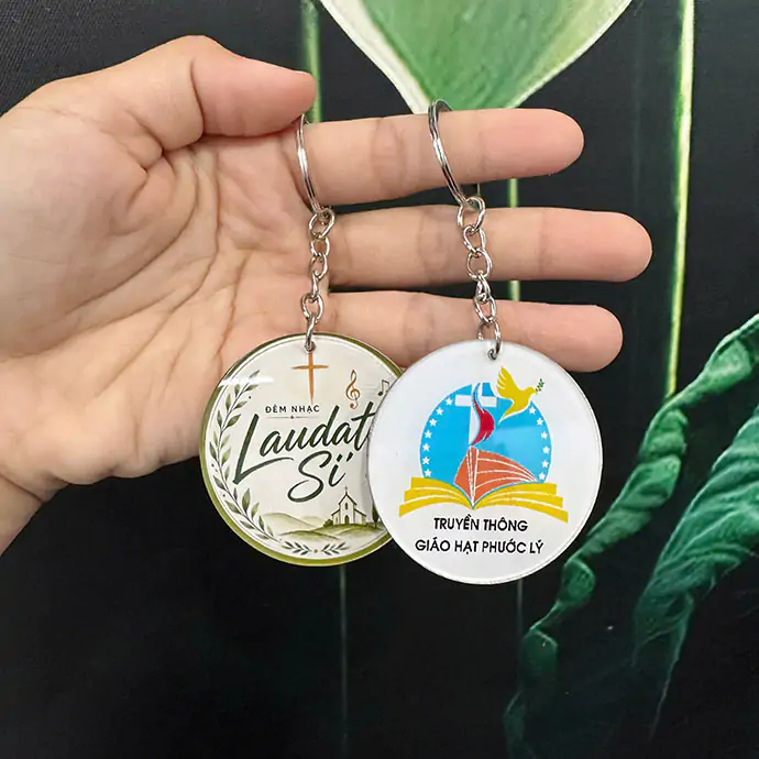 MÓC KHÓA MICA IN LOGO - QUÀ TẶNG DOANH NGHIỆP GIÁ RẺ