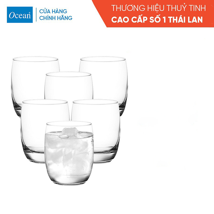 BỘ 6 LY THUỶ TINH OCEAN IVORY ROCK 265ML - 5B1300906G0000