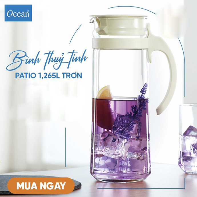 BÌNH NƯỚC THUỶ TINH OCEAN PATIO PITCHER 1265ML