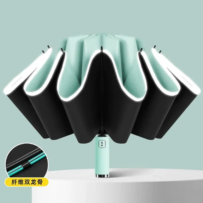 DÙ GẤP NGƯỢC 2 CHIỀU 10 MÚI DÙ IN LOGO THEO YÊU CẦU - THIẾT KẾ THÔNG MINH, BỀN ĐẸP