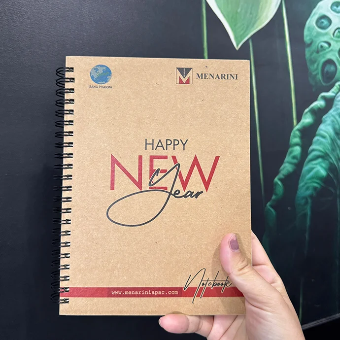 SỔ LÒ XO BÌA KRAFT IN LOGO THEO YÊU CẦU