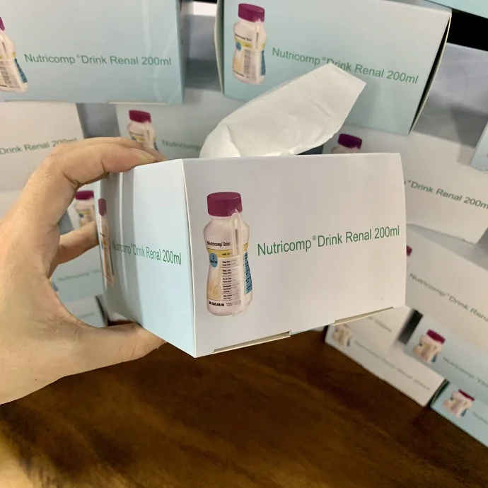 HỘP KHĂN GIẤY KHÔ LOGO NUTRICOMP