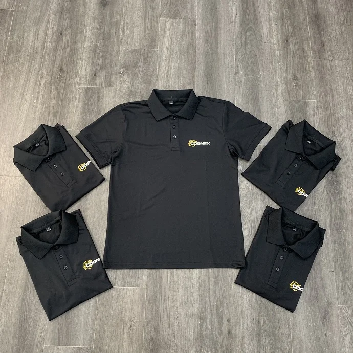 ÁO THUN VẢI POLY THÁI MÀU ĐEN IN LOGO COGNEX