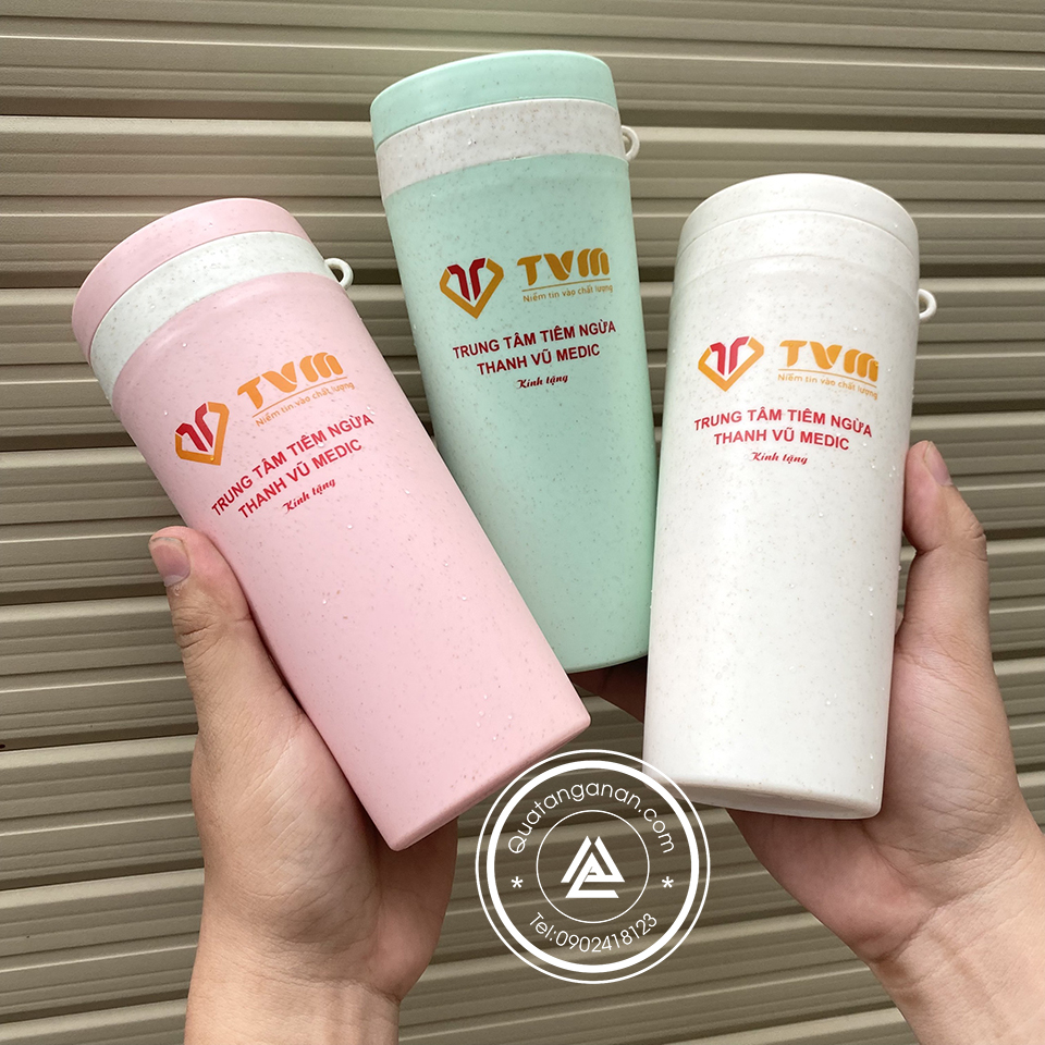 BÌNH NHỰA LÚA MẠCH 300ML IN LOGO THEO YÊU CẦU - BÌNH NHỰA IN LOGO GIÁ RẺ