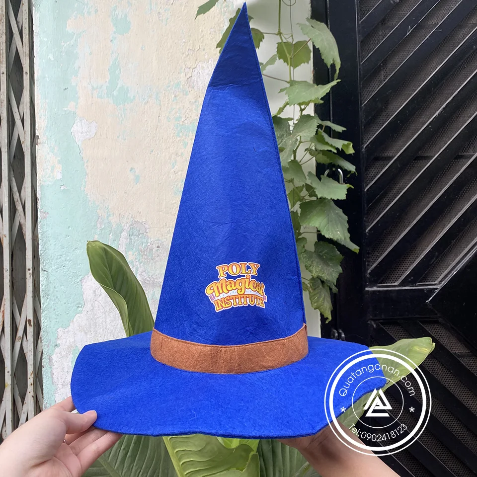 NÓN PHÙ THỦY IN LOGO POLY - SẢN XUẤT NÓN PHÙ THỦY THEO YÊU CẦU