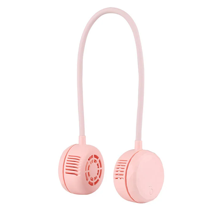 QUẠT ĐEO CỔ MINI TÍCH ĐIỆN KHÔNG CÁNH IN LOGO