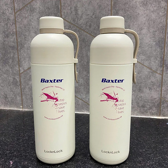 BÌNH GIỮ NHIỆT LOCK&LOCK BELT BOTTLE LHC4267 490ML IN LOGO BAXTER