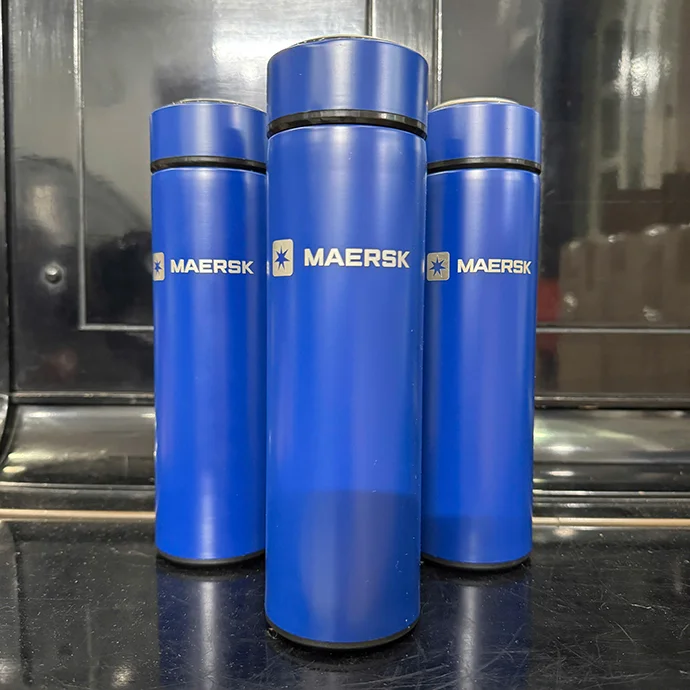 BÌNH NƯỚC GIỮ NHIỆT 500ML KHẮC LOGO MAERSK - IN LOGO THEO YÊU CẦU