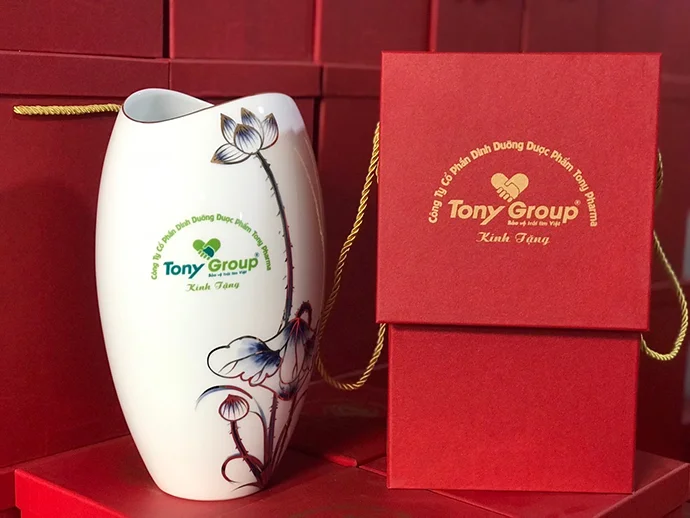BÌNH HOA THIẾT KẾ HỌA TIẾT THEO YÊU IN - IN HỌA TIẾT LOGO THEO YÊU CẦU