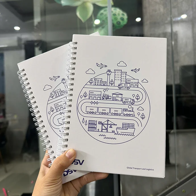 SỔ TAY LÒ XO IN LOGO THEO YÊU CẦU