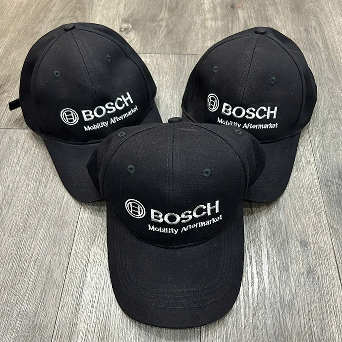 MŨ LƯỠI TRAI THÊU LOGO BOSCH - THÊU LOGO THEO YÊU CẦU
